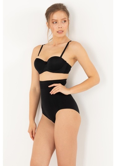 Doremi Yüksek Bel Toparlayıcı Dikişsiz Seamless Külot Siyah