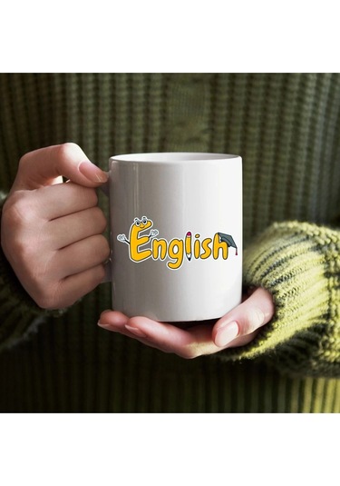Öğretmenler Günü Bardağı - İngilizce Öğretmeni Bardağı Beyaz
