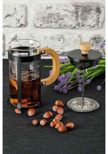 Lüx Cam 350 Ml French Press Siyah Çok Renkli