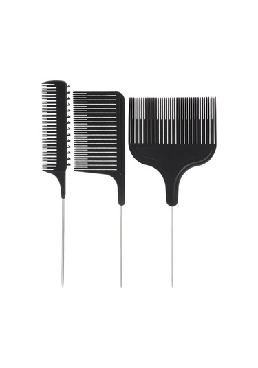 Singree R-21173 Model Saç Boyama Tüpü Seti - 3'lü Paket, Bölümlü Boyama İçin Çelik İğne Tarak, Pa+abs Malzeme