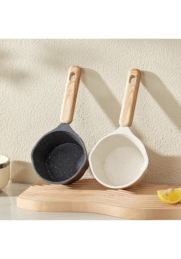 Dianziye Küçük Mutfak Tahta Tencere: Non-stick Mutfak Tahta, Sıvı Yağ, Sıcak Yağ, Küçük Omlet Tencere, Gaz Ocağı İçin Kara Mutfak Tahta, Sadece Gaz Diğer