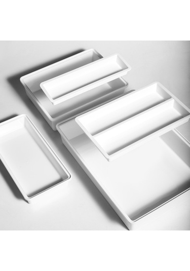 Padalink Ofis Masa Altı Şeffaf Abs Plastik Çekmeceli Bölmeli Organizer Kutusu - Uzunluk 27.5cm, Beyaz, Çalışma Masası Gereçlerini Düzenle, Alan Tasarrufu Sağlar Diğer