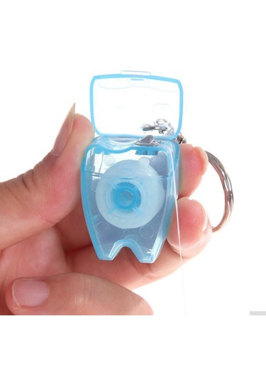 Dolıty Taşınabilir Diş İpi Anahtarlık Essentials Aracı Mavi