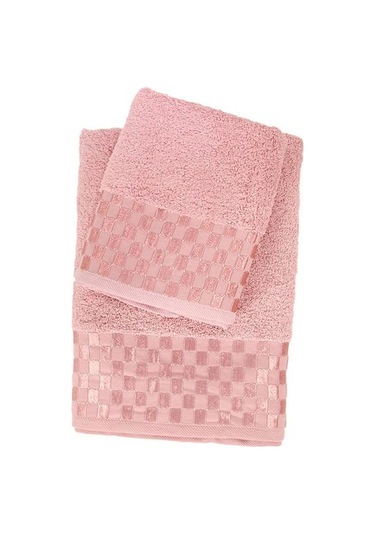 Bambu Soft Dama Desenliı Banyo Havlu Takımı 6 Renk