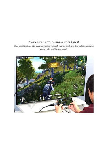 Generic Thunderbolt 3 İçin Taşınabilir Usb Tip C - Displayport 8k 60hz Dönüştürücü Adaptör