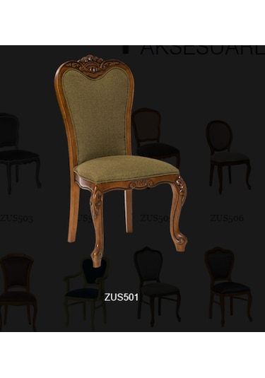 Bengimobilya Zus501 Oymalı Lüks Model Sağlam Avangart Aslan Ayak Sandalye Kırç