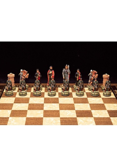 Camelot Satranç Figürleri Şah 8 Cm Kral Arthur, Merlin Ve Şövalyelerin Dünyası Sadece Figür