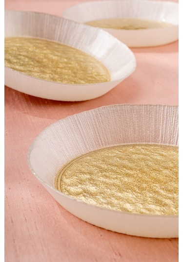 Emsan Golden 4 Parça Cam Dik Kase 21 Cm Gold