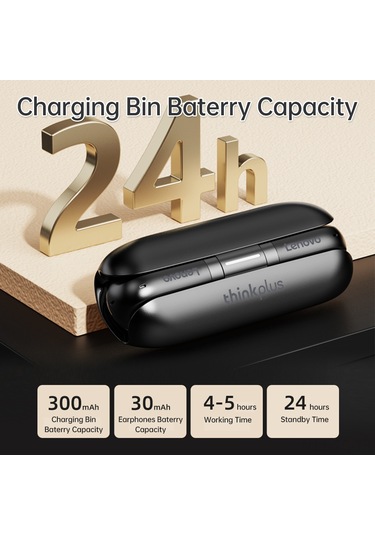 Skycity Lenovo Tw60 Bluetooth 5.3 Kulak İçi Kulaklık - 24 Saat Pil Ömrü, Hd Stereo, Mems Gürültü Engelleme, Beyaz