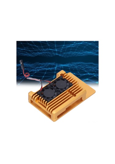 Gajeena Raspberry Pi 3 Model B/b+ İçin Alüminyum Kasa, Çift Fanlı Soğutma, Wifi Sinyal Engelleme Yok, Kolay Kurulum