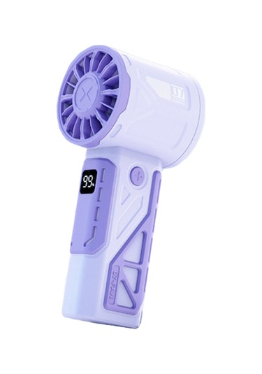 Ranyeek Taşınabilir Dış Mekan El Vantili 100 Seviye Hız Ayarlı Yüksek Hızlı Turbinli Ergonomik Tasarım - Lila