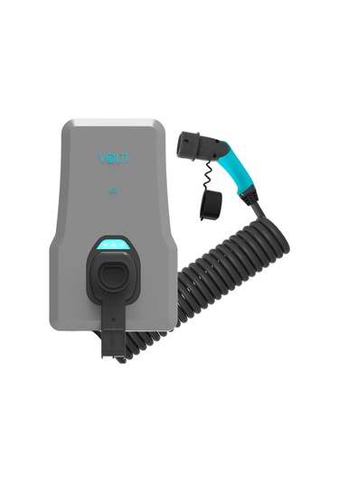 Volti Home Düz  Kablolu 22 kW 32A Tip-2 380V AC Sabit Elektrikli Araç Şarj İstasyonu (TOGG/Tesla/Uyumlu)