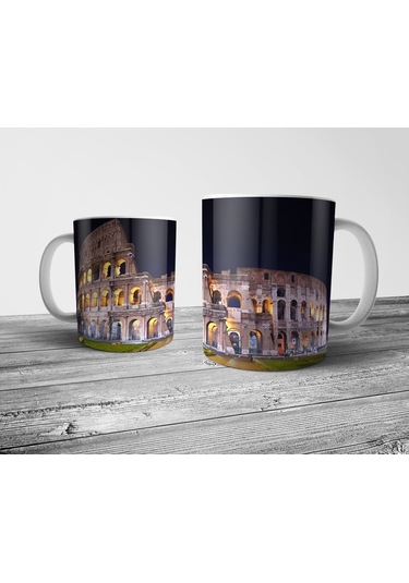Pixxa Colosseum Kolezyum Roma Italya Kupa Bardak Model 1