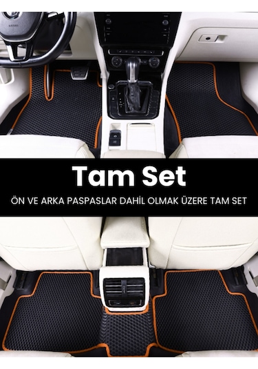 Skoda-super B- 2024-2025 İçin Eva İç Paspas Takımı Metal Topukluk Hariç