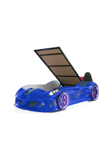 Arabalı Yatak Jaguar Bazalı Arabalı Yatak Mavi Setay Genç Odası Mavi