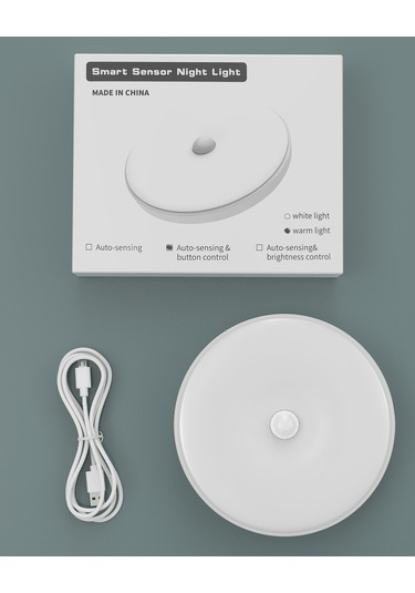 Youmex Ev Feneri Akıllı Hareket Sensörlü, Usb Şarjlı, Manyetik Montajlı, 3 Modlu Islak Işık, Dolap Ve Yatak Odası İçin, 2 Adet Paket Diğer