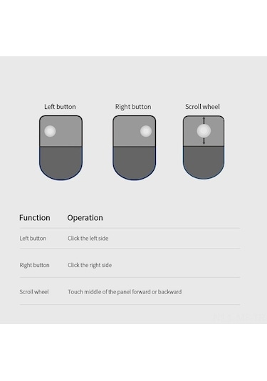 Novahub Katlanabilir 2.4ghz Kablosuz Sessiz Dokunmatik Fare - Taşınabilir Ofis/seyahat Fare 001 001