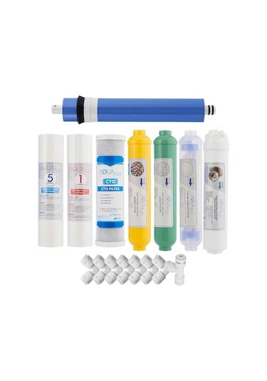 Mil Su Açık Kasa Su Arıtma Cihazı 8'Li Filtresi Membran Seçeneği Set