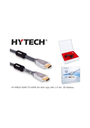 Hytech Hy-Pp810 Hdmi To Hdmi 5Mt Altın Uçlu 24K 1.4 Ver. 3D Kablo