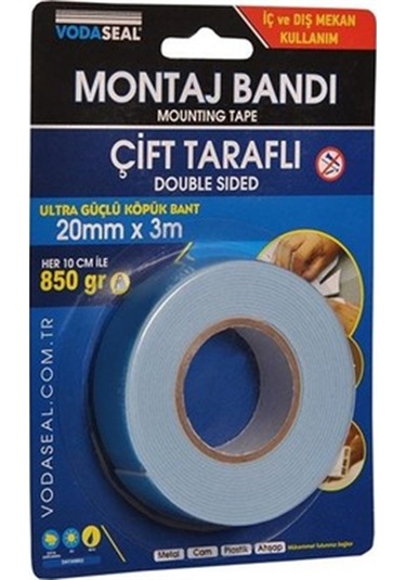 Vodaseal Çift Taraflı Bandı Beyaz 20 Mm 3 Metre Nm 78 0574