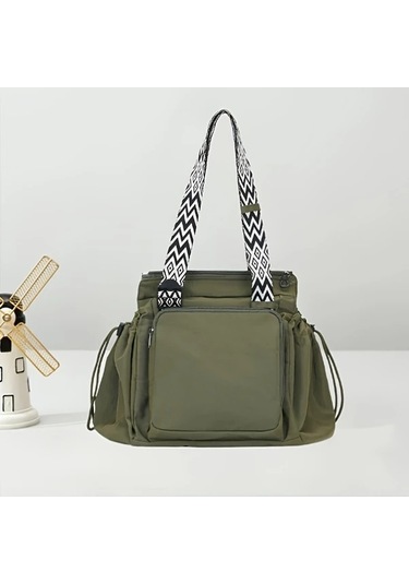 Hightower Siyah Renkli Çok Cepli Dayanıklı Seyahat Organizatörü - Ayarlanabilir Askılı Anneler İçin Pratik Çanta Siyah