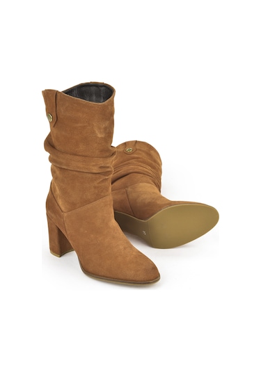 Ziya, Kadın Hakiki Deri Çizme 1531050z25100670k Taba 1531050z25100670k 320 Taba