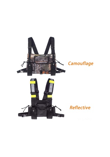 Maiyame 600d Oxford Askeri Yelek, Radyo Ve Cihaz Taşıma Çantası, Işık Yansıtıcı Şeritli, Outdoor Av Ve Kurtarma Görevleri İçin