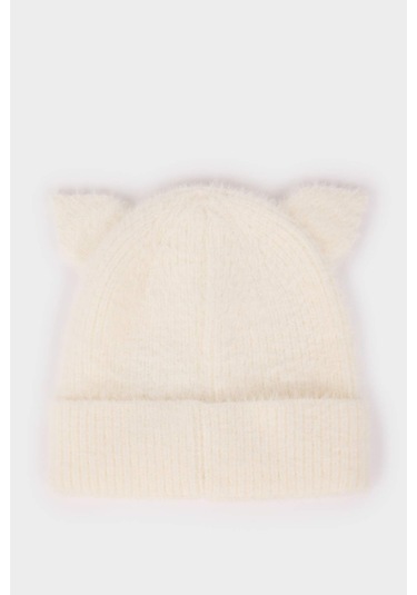 Defacto Kız Bebek Triko Bere F0024a525wnwt1 Beyaz