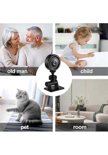 Konesam C8 Ev Güvenlik Kamerası: 1080p Hd, İrfalı Gece Görüşü, Wifi, Hareket Algılama, 140 Geniş Açı, Hafıza Genişletme