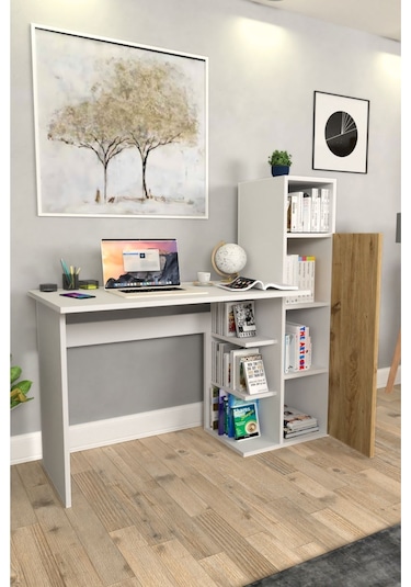 Diamond Dolaplı Çalışma Masası Çam Çam