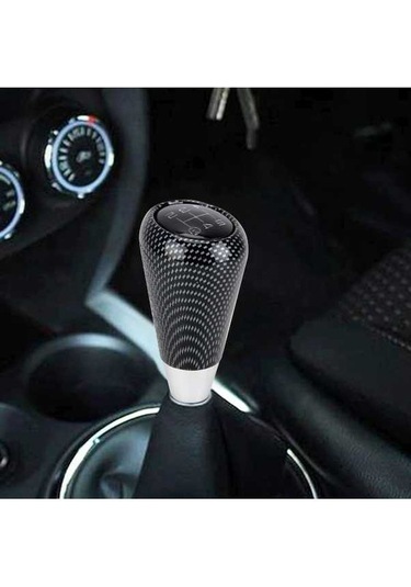 Wondernest Evrensel Araç Reçine Değiştirici Manuel 6 Vites Topuzu, 8.2x5.5cm Siyah Beyaz Siyah Beyaz