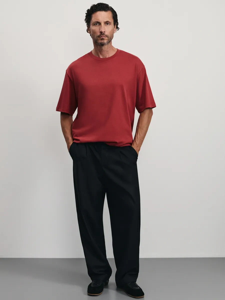 Zarına Pamuklu Temel Oversize Düz Renk Tişört 471320612 Sütlü