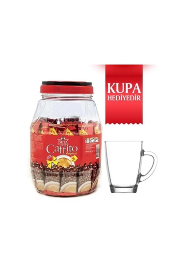 Beta Caffito 3ü1 Arada Klasik Kavanoz 18 Gr 36lı + Kupa Hediyeli Hazır