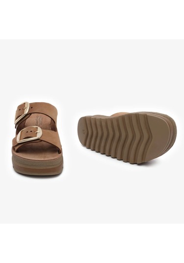 Greyder 59091 Taba Nubuk Hakiki Deri Kadın Terlik -1046 Taba