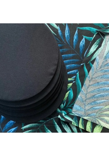 Uretti - Nebile 2034 - El Yapımı Siyah Runner - 6'lı Supla Amerikan Servisi Takım Siyah