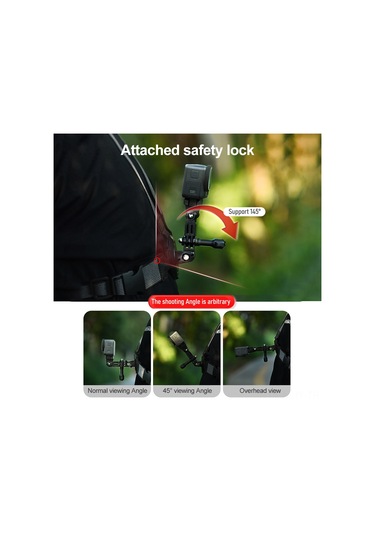 Monyee Startrc Manyetik Göğüs Kayışı - Gopro Ve Aksiyon Kameraları İçin Hızlı Çıkarılabilir Montaj Siyah