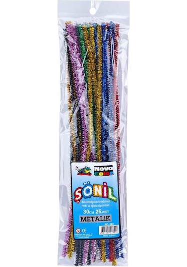 Nova Color Simli Şönil 30 Cm 25 Adet