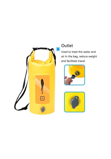 Sones Afıshtour Fw2061 5l Su Geçirmez Sürüklenen Akış Çantası Katlanır Depolama Kovası Paketi Yeşil