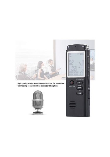 Createtech 16 Gb/32 Gb Dijital Ses Kaydedici Usb Şarj Özellikli Taşınabilir Kayıt Cihazı