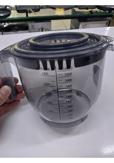 Technow Vip Ahmet Vp-023 2200ml Kumsal Kapaklı Çırpma Mikser Kabı Füme
