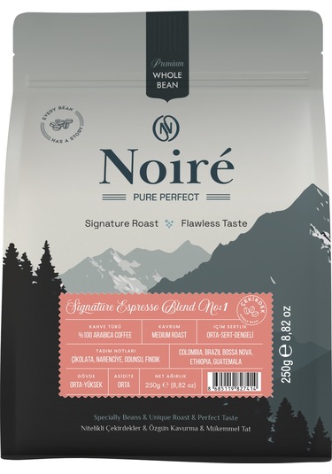 Noire Signature Espresso Blend 1 250g %100 Arabica Blend Çekirdek