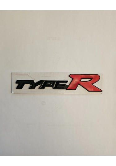 Honda Civic Uyumlu İthal Typer Logo Parlak Siyah - Kırmızı R