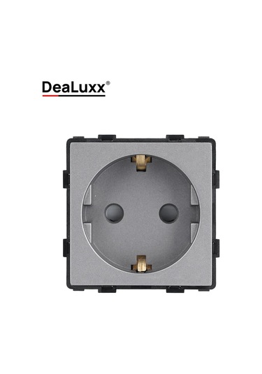 Dealuxx Topraklamalı Priz, Çerçevesiz, Gri 196499001