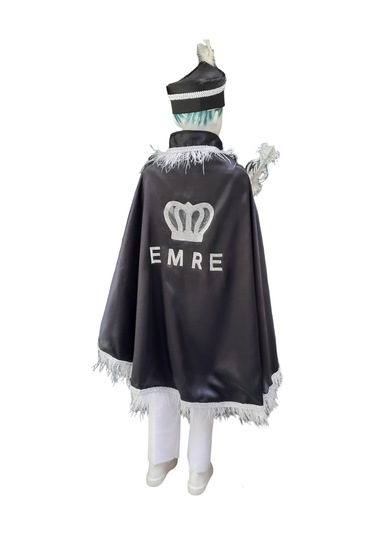 İsimli Sünnet Kıyafeti Seti 9 Parça-siyah Renk