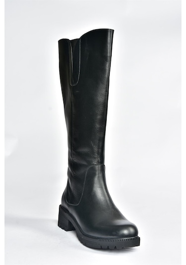 Fox Shoes Siyah Hakiki Deri Günlük Kadın Çizme N654226103 Siyah