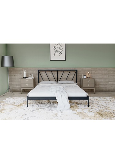 Metalia Gm 227 Gözde Dublex Metal Karyola Siyah 160X200