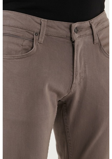 Buratti Pamuklu Regular Fit Normal Bel Boru Paça Jeans Erkek Kot Pantolon 2211C40Parma Toprak