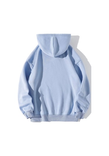 Modagen Unisex Bebe Mavisi San Francisco Baskılı Oversize Kapüşonlu Bebe Mavi