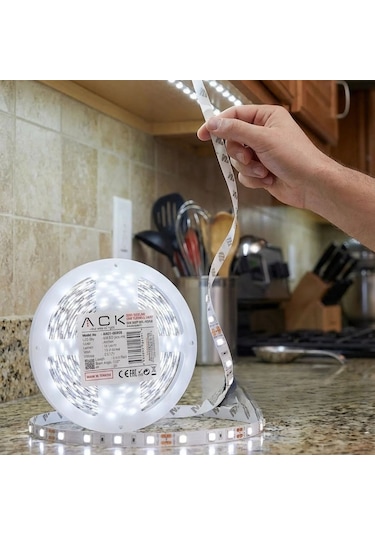 Buffer Beyaz Led Şerit 5m 60 Led/m 12v 14.4w Güçlü 3 Çipli Işık Şerit Led