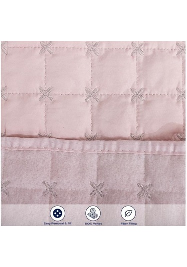 Yıldız Çift Kişilik Kapitoneli Yatak Örtüsü Pudra (447900888) Pudra